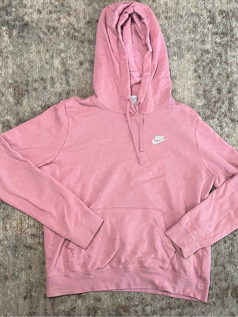 Nike Women's Dusty Pink Hooded Pullover Sweatshirt